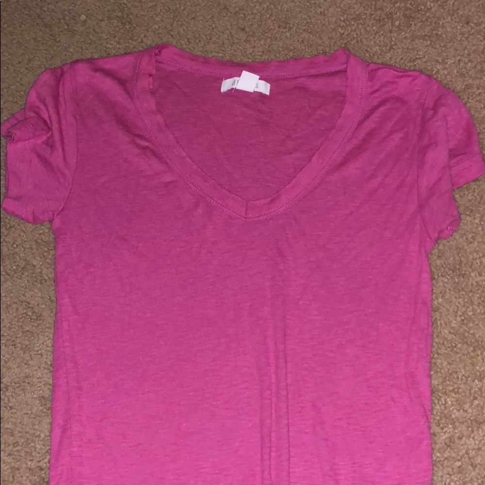 Pink Basic Tee Fitted